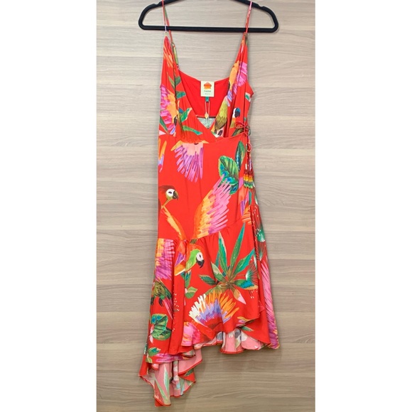 FARM Rio | Dresses | Nwt Farm Rio Red Macaw Wrap Dress | Poshmark